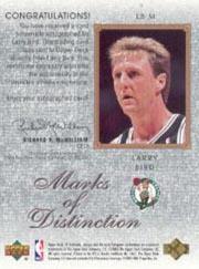 2002-03 SP Authentic Marks of Distinction #LBM Larry Bird back image