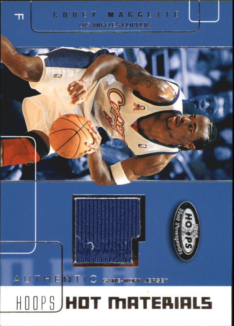 2002-03 Hoops Hot Prospects Hot Materials #16 Corey Maggette
