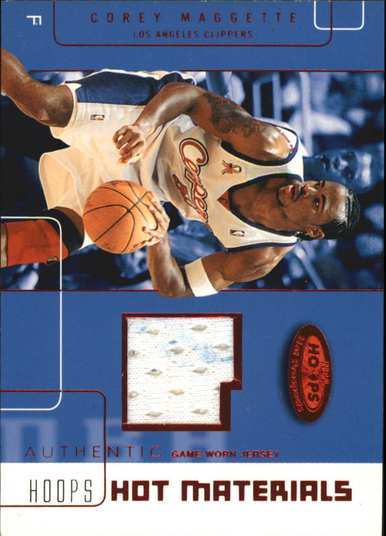 2002-03 Hoops Hot Prospects Red Hot Materials #16 Corey Maggette