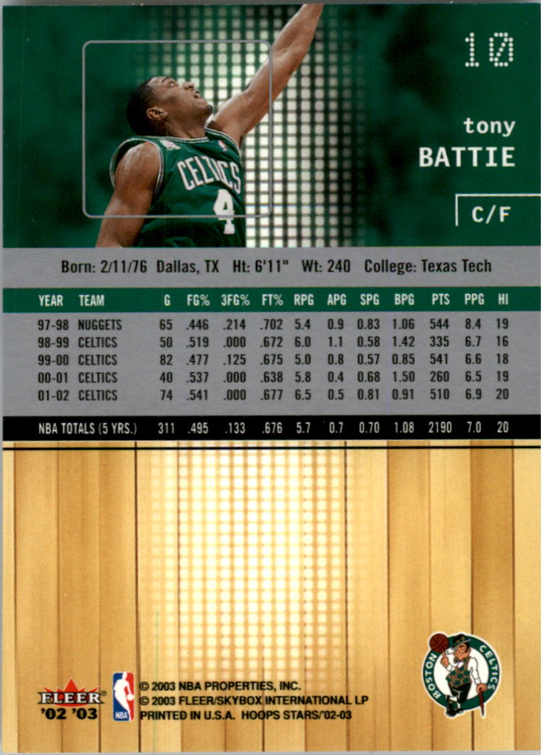 2002-03 NBA Hoops Stars - #142 David Robinson