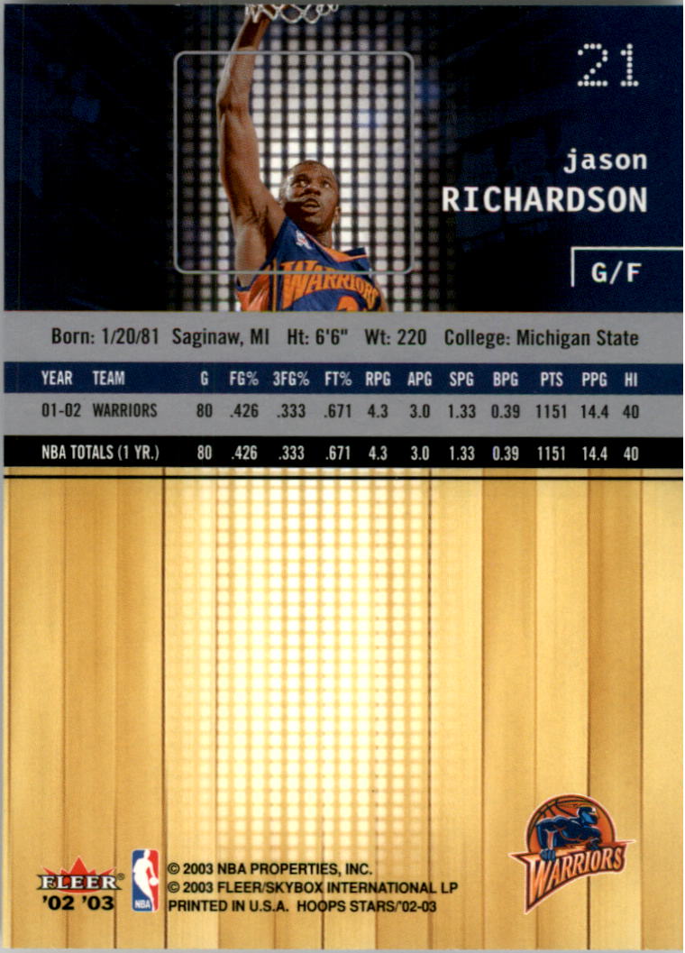 2002-03 NBA Hoops Stars - #142 David Robinson