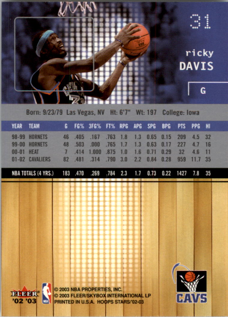 2002-03 NBA Hoops Stars - #142 David Robinson