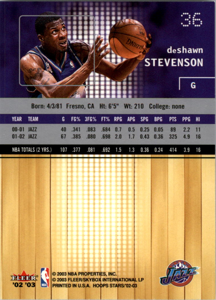 2002-03 NBA Hoops Stars - #142 David Robinson