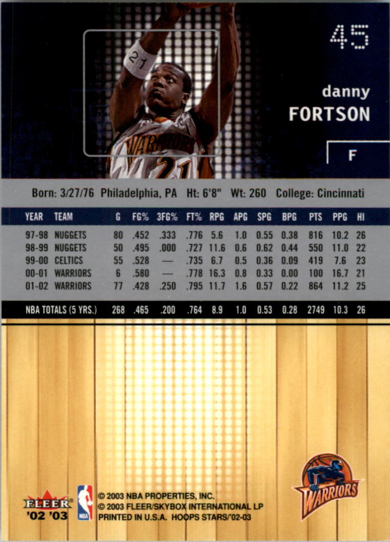 2002-03 NBA Hoops Stars - #142 David Robinson