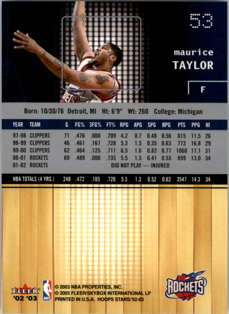 2002-03 NBA Hoops Stars - #142 David Robinson