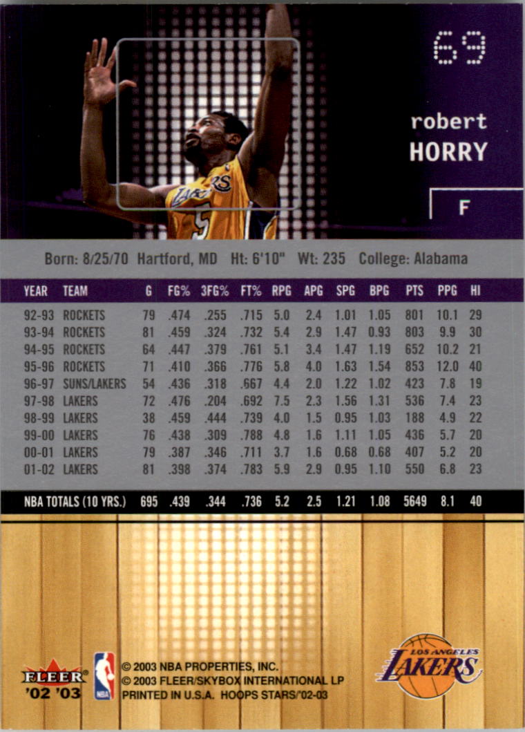 2002-03 NBA Hoops Stars - #142 David Robinson