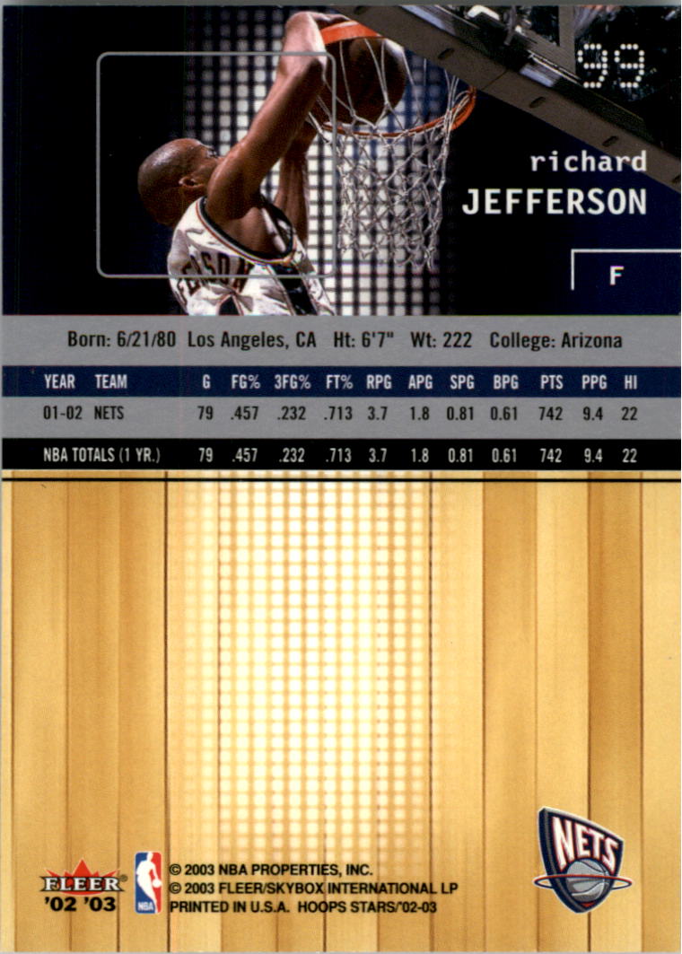 2002-03 NBA Hoops Stars - #142 David Robinson