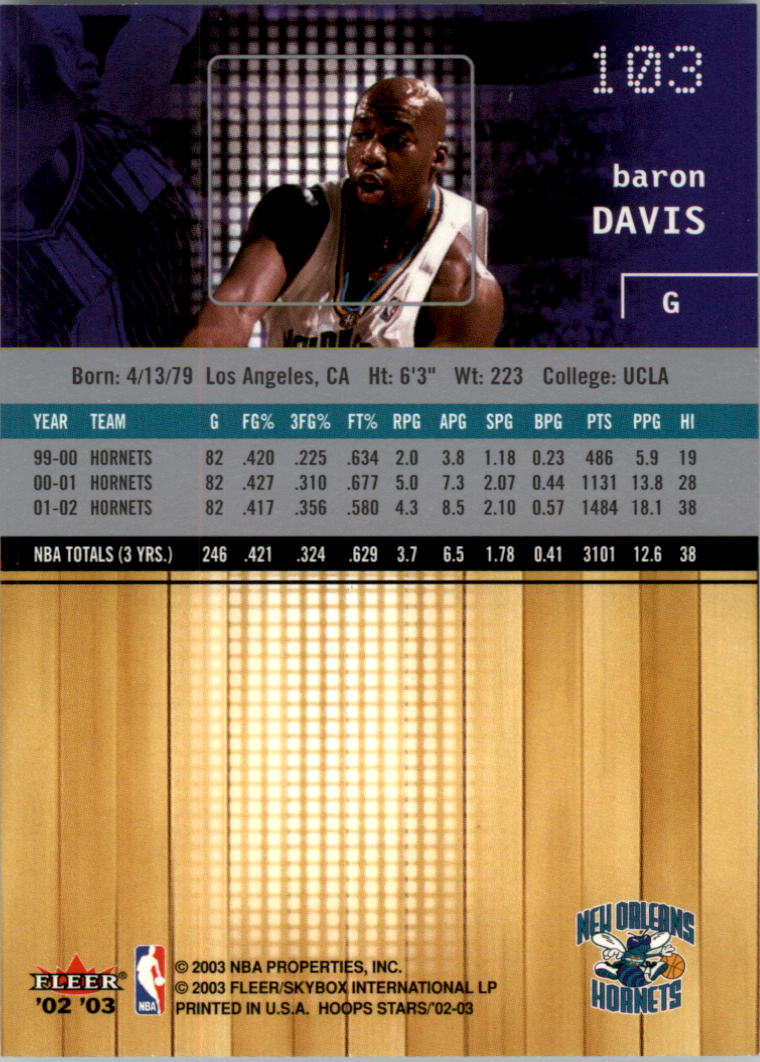 2002-03 NBA Hoops Stars - #142 David Robinson