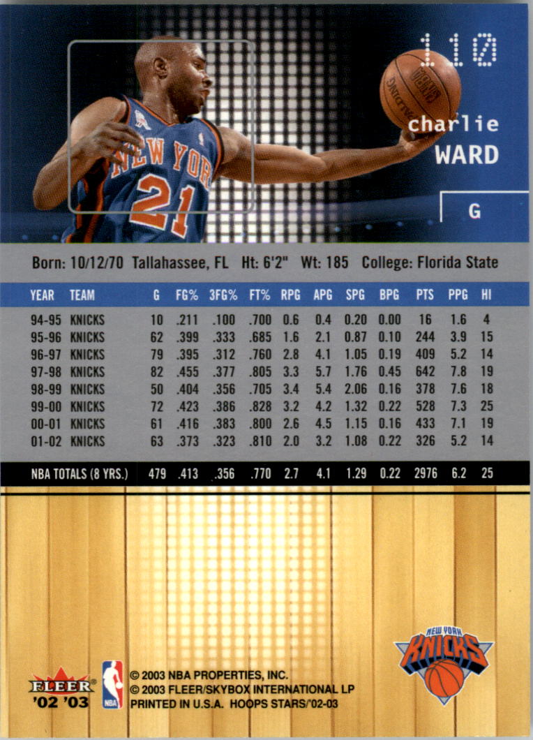 2002-03 NBA Hoops Stars - #142 David Robinson