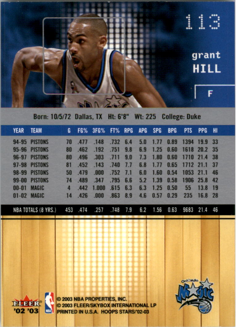 2002-03 NBA Hoops Stars - #142 David Robinson