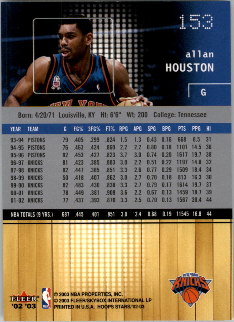 2002-03 NBA Hoops Stars - #142 David Robinson