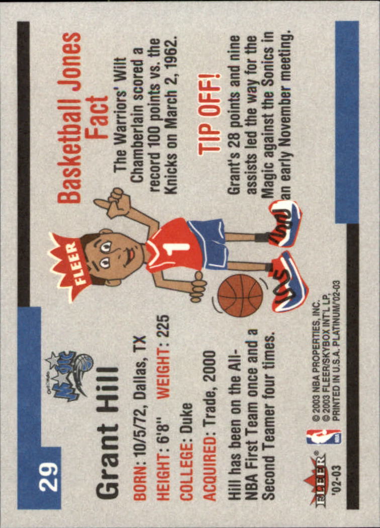 Grant Hill cards (1995-2021) Pistons Magic Clippers Duke - You Choose - Picture 176 of 272