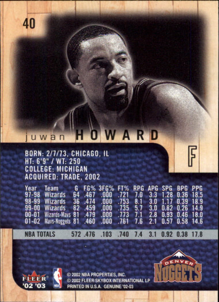 B1546- 2002-03 Fleer Genuine Bk Card #s 1-100 -You Pick- 15+ FREE US SHIP - Picture 27 of 97
