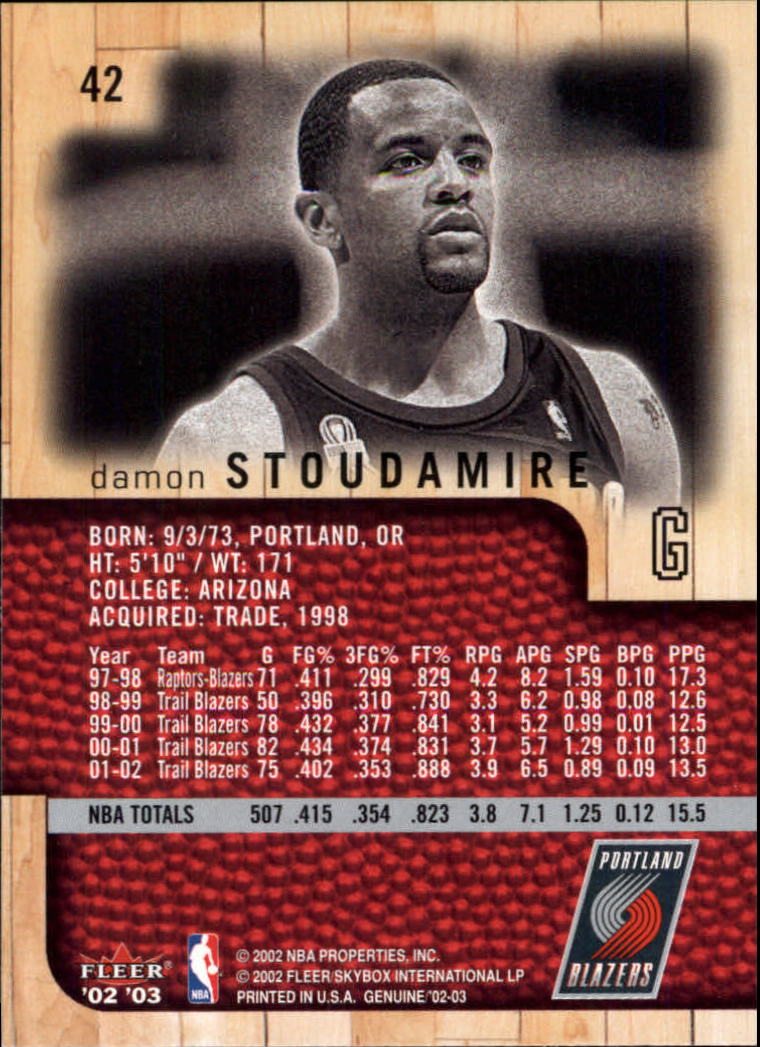B1546- 2002-03 Fleer Genuine Bk Card #s 1-100 -You Pick- 15+ FREE US SHIP - Picture 31 of 97