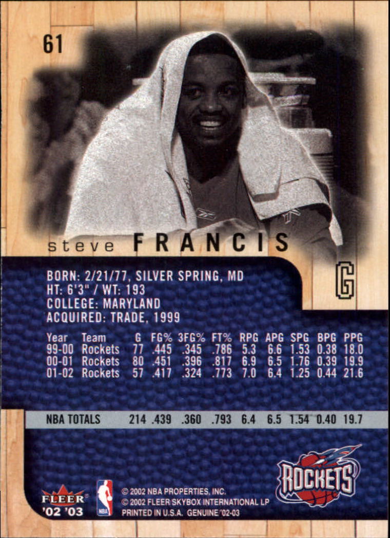 B1546- 2002-03 Fleer Genuine Bk Card #s 1-100 -You Pick- 15+ FREE US SHIP - Picture 51 of 97