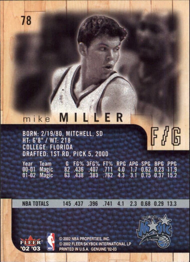 B1546- 2002-03 Fleer Genuine Bk Card #s 1-100 -You Pick- 15+ FREE US SHIP - Picture 71 of 97