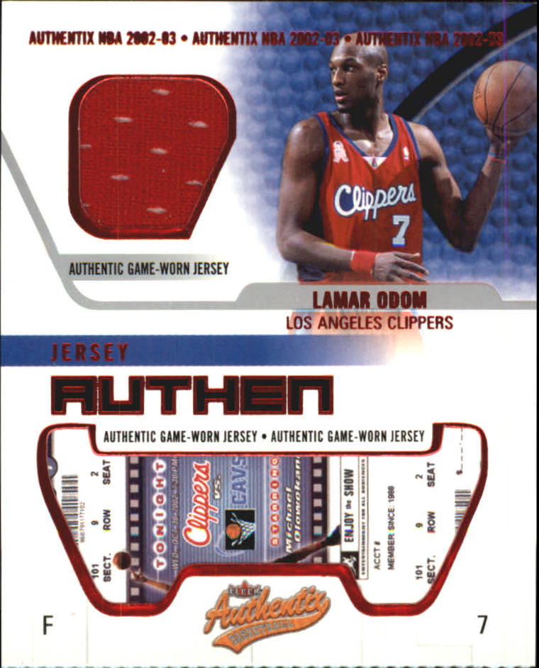 2002-03 Los Angeles Clippers Lamar Odom #7 Game Used Blue Jersey