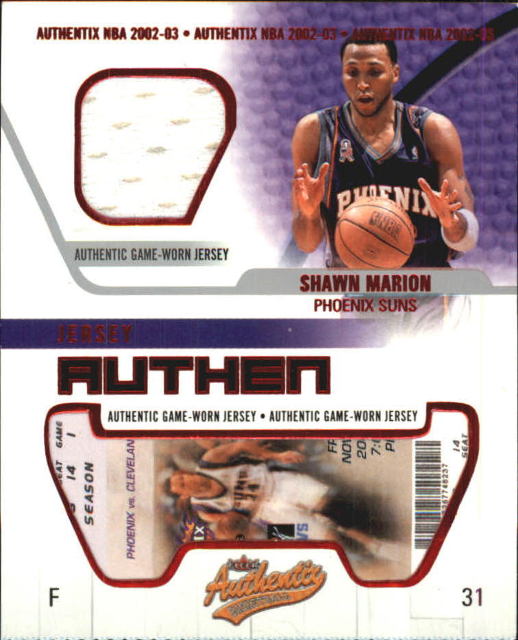 2002-03 Fleer Authentix Jersey Authentix #24 Shawn Marion