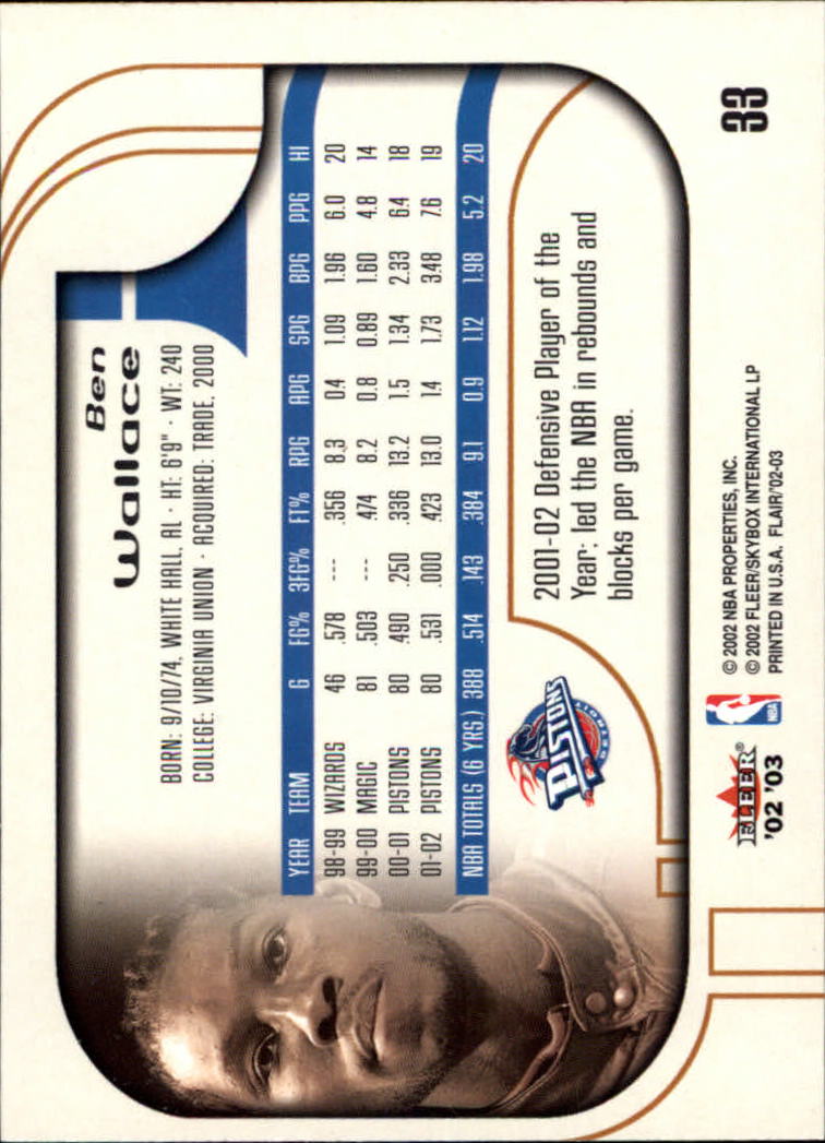 B0888- 2002-03 Flair Basketball Cards 1-120 +Inserts -You Pick- 15+ FREE US SHIP - Picture 57 of 164