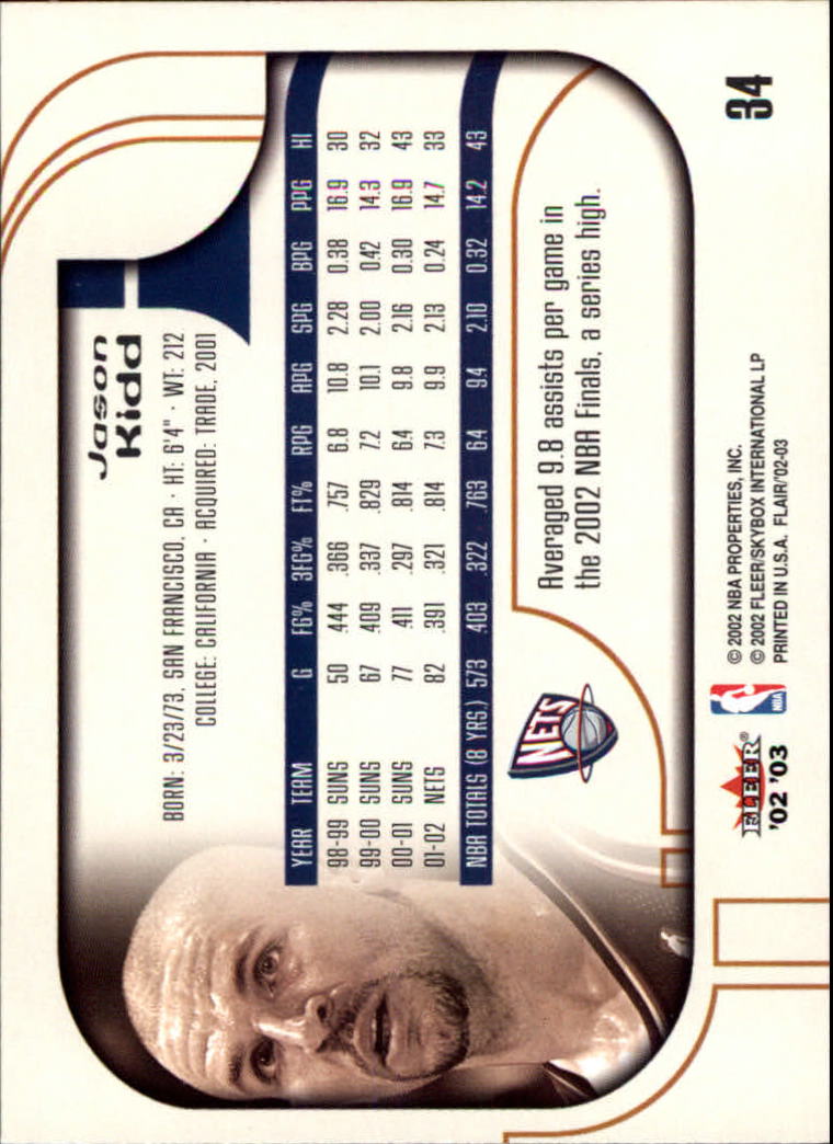 B0888- 2002-03 Flair Basketball Cards 1-120 +Inserts -You Pick- 15+ FREE US SHIP - Picture 59 of 164