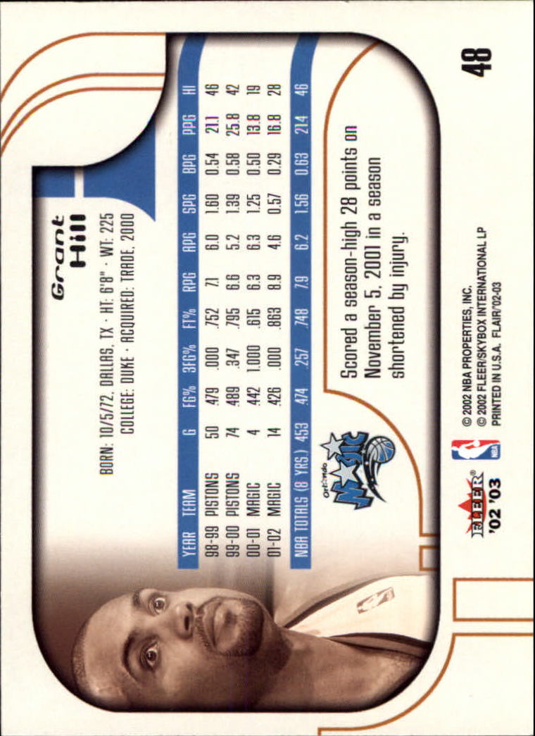 B0888- 2002-03 Flair Basketball Cards 1-120 +Inserts -You Pick- 15+ FREE US SHIP - Picture 81 of 164