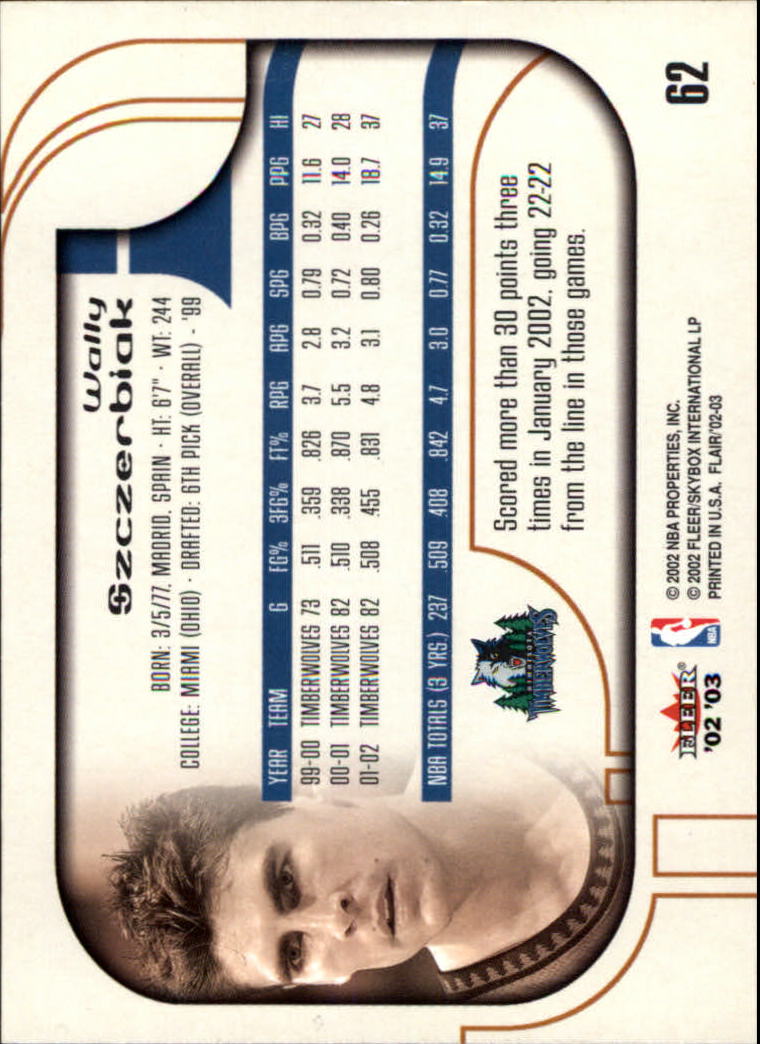 B0888- 2002-03 Flair Basketball Cards 1-120 +Inserts -You Pick- 15+ FREE US SHIP - Picture 105 of 164