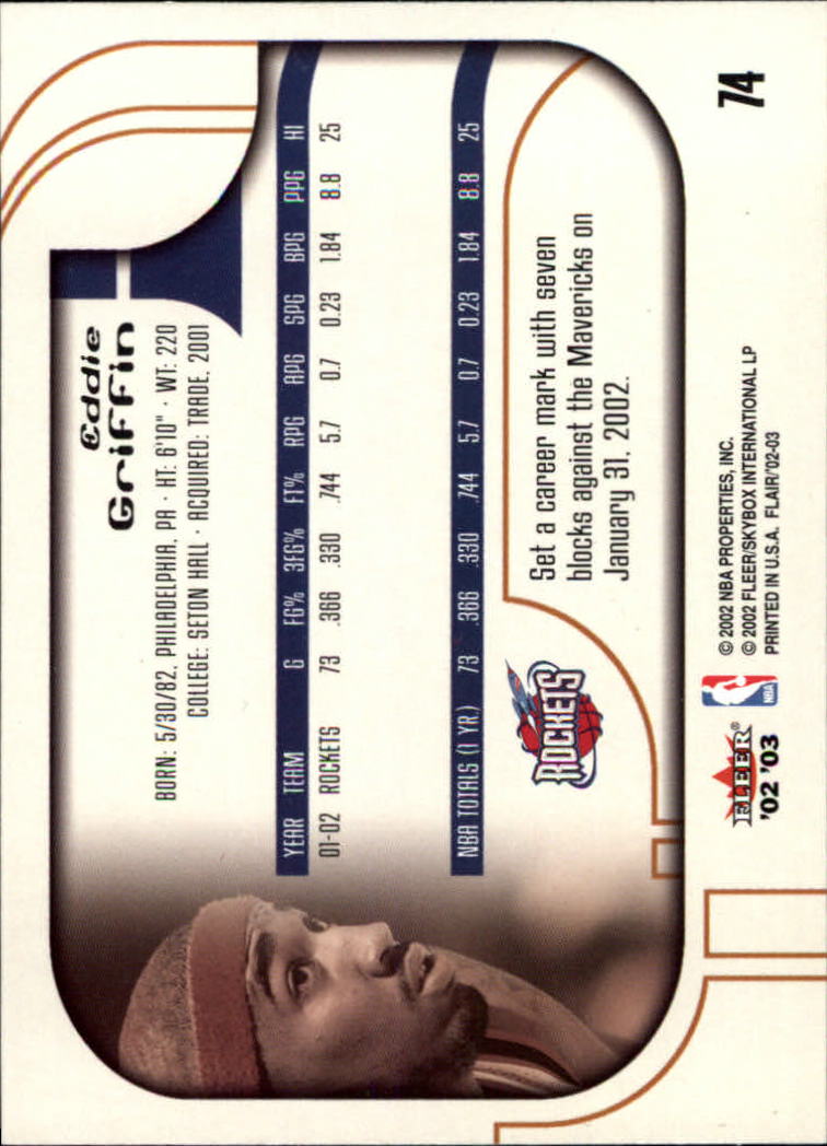 B0888- 2002-03 Flair Basketball Cards 1-120 +Inserts -You Pick- 15+ FREE US SHIP - Picture 124 of 164