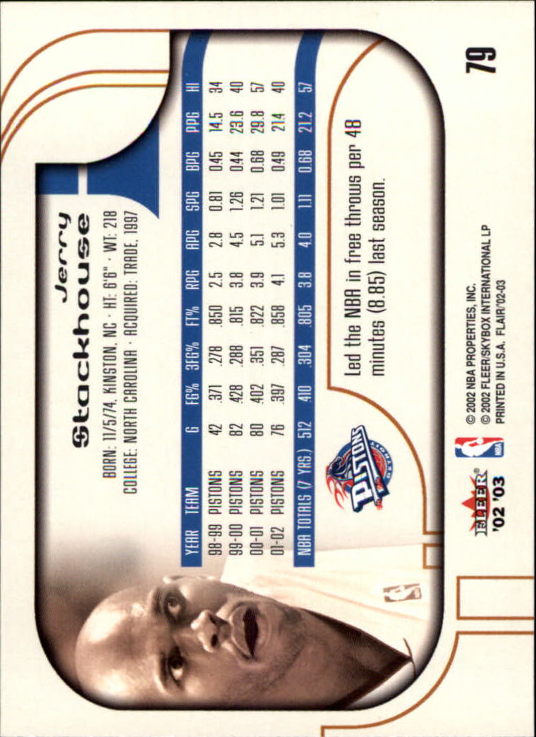 B0888- 2002-03 Flair Basketball Cards 1-120 +Inserts -You Pick- 15+ FREE US SHIP - Picture 134 of 164