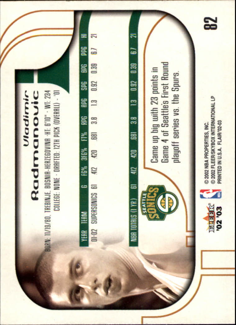 B0888- 2002-03 Flair Basketball Cards 1-120 +Inserts -You Pick- 15+ FREE US SHIP - Picture 140 of 164