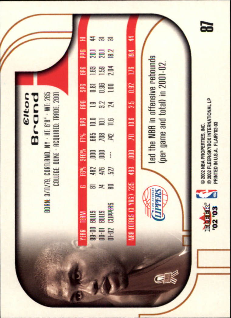 B0888- 2002-03 Flair Basketball Cards 1-120 +Inserts -You Pick- 15+ FREE US SHIP - Picture 146 of 164