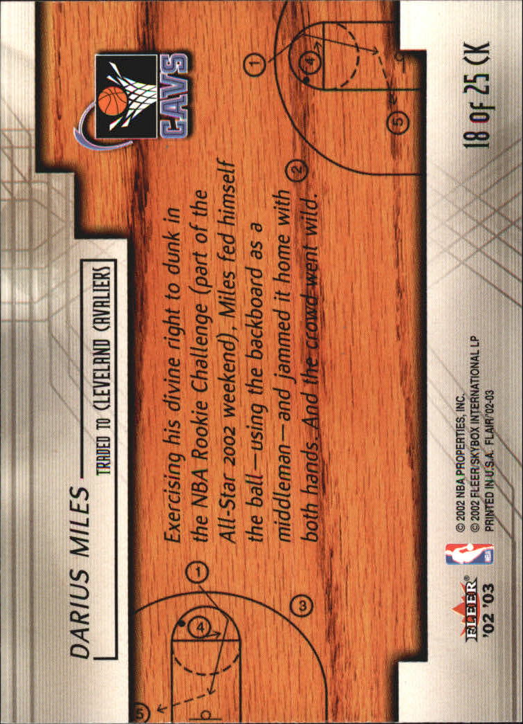 B0888- 2002-03 Flair Basketball Cards 1-120 +Inserts -You Pick- 15+ FREE US SHIP - Picture 162 of 164