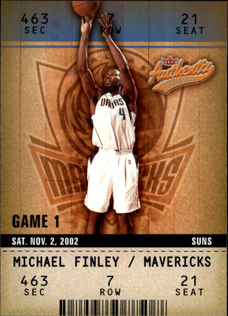 2002-03 Fleer Authentix #12 Michael Finley