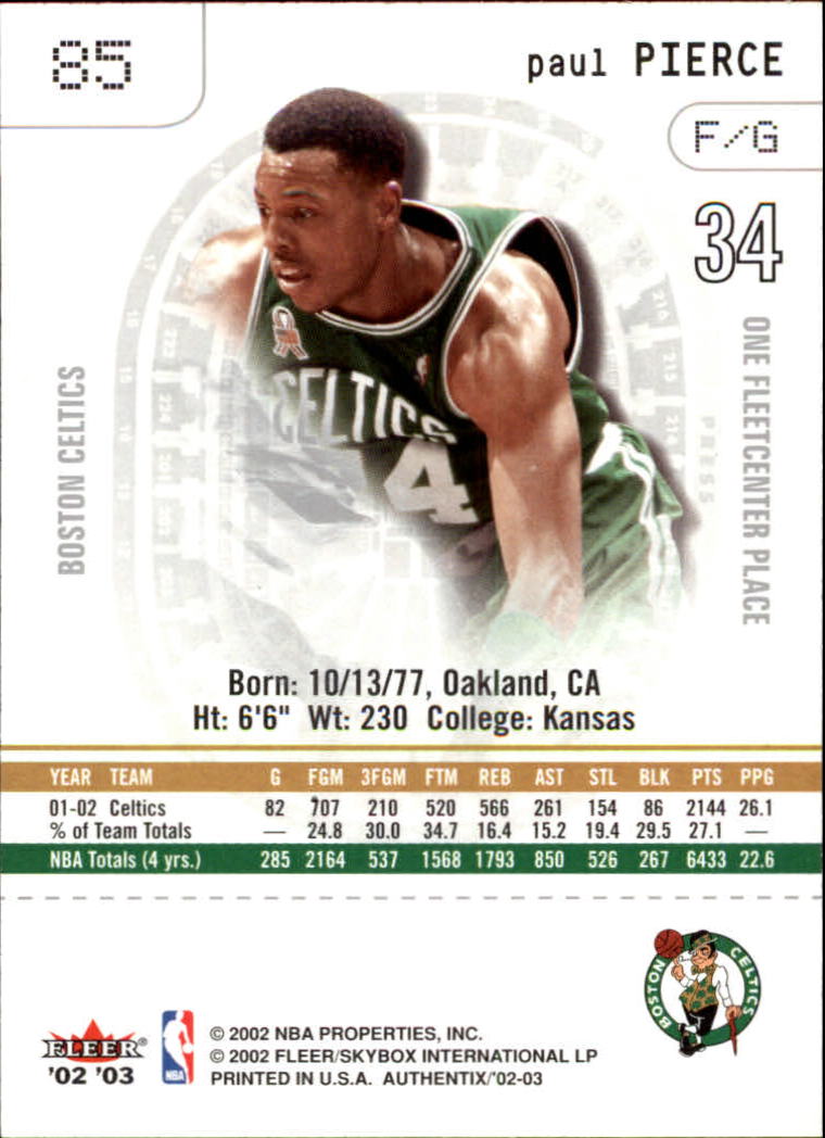 Paul Pierce cards (1999-2021) Celtics Nets - You Choose - Bild 71 von 360