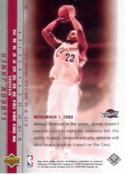 2003-04 Upper Deck Phenomenal Beginning LeBron James #3 LeBron James/James quickly elevates back image