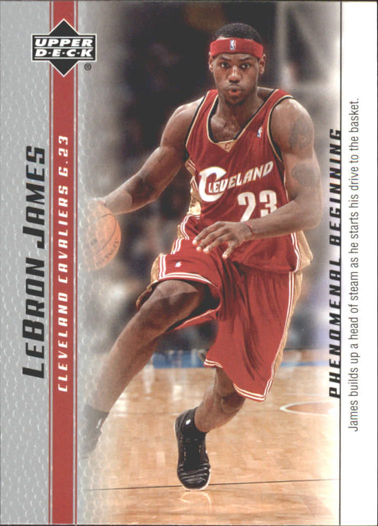 2003-04 Upper Deck Phenomenal Beginning LeBron James #11 LeBron James/James builds up