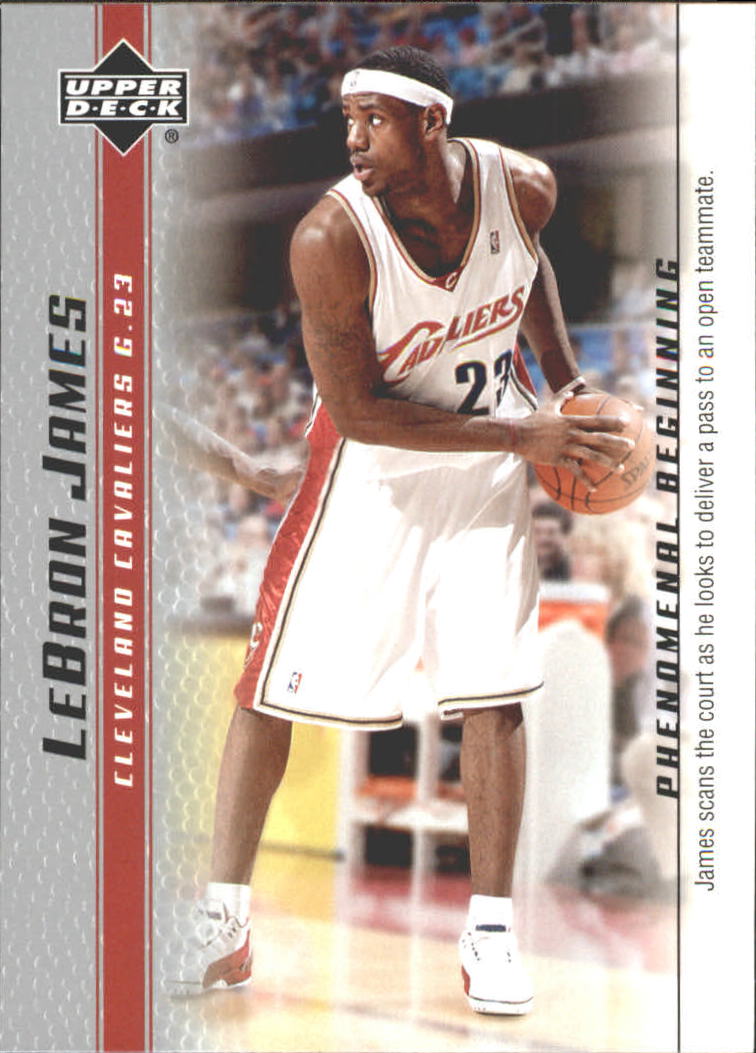 2003-04 Upper Deck Phenomenal Beginning LeBron James #17 LeBron James/James scans the court
