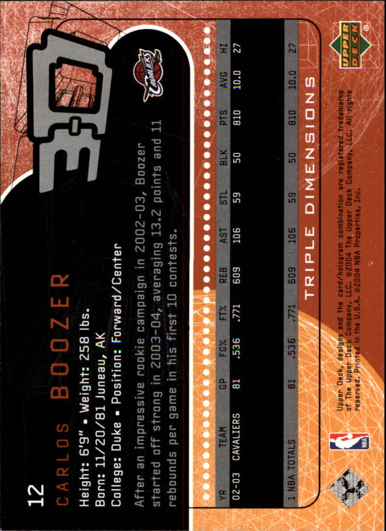 A7096- 2003-04 Upper Deck Triple Dimensions 1-90 You Pick- 15+ FREE US SHIP - Picture 25 of 160