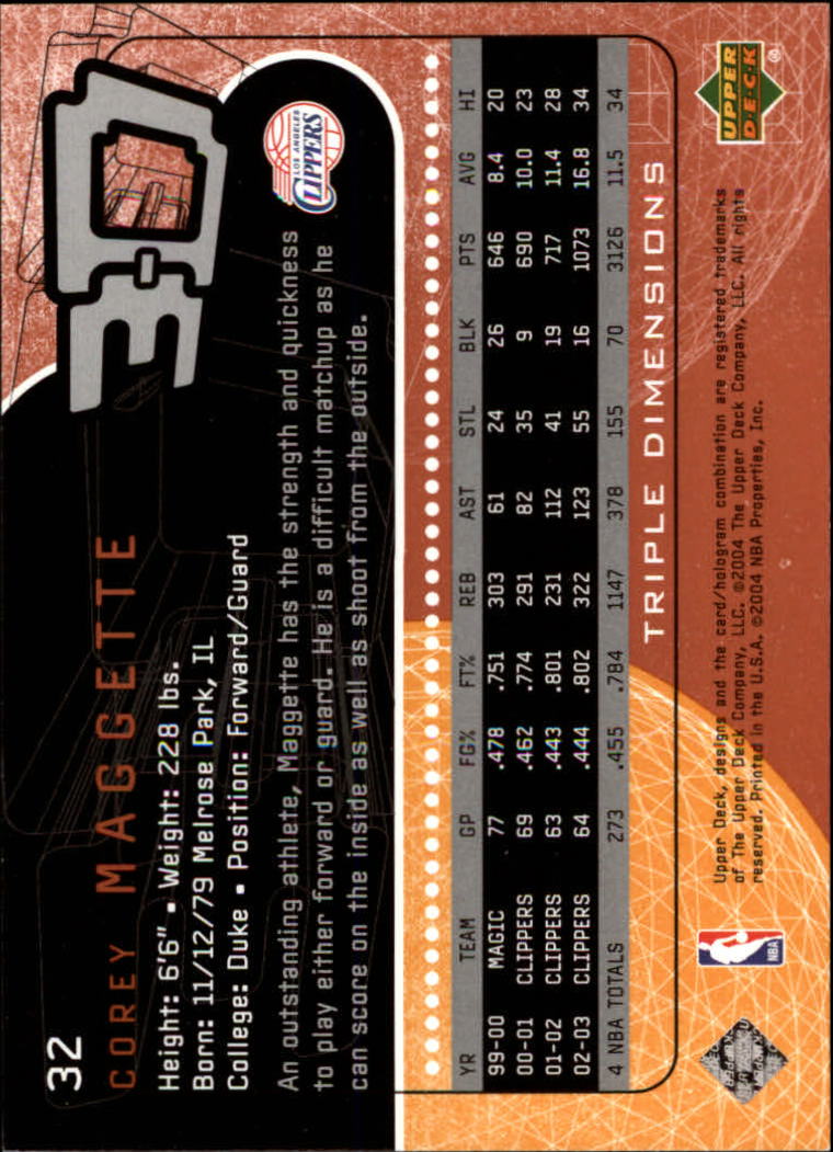 A7096- 2003-04 Upper Deck Triple Dimensions 1-90 You Pick- 15+ FREE US SHIP - Picture 63 of 160