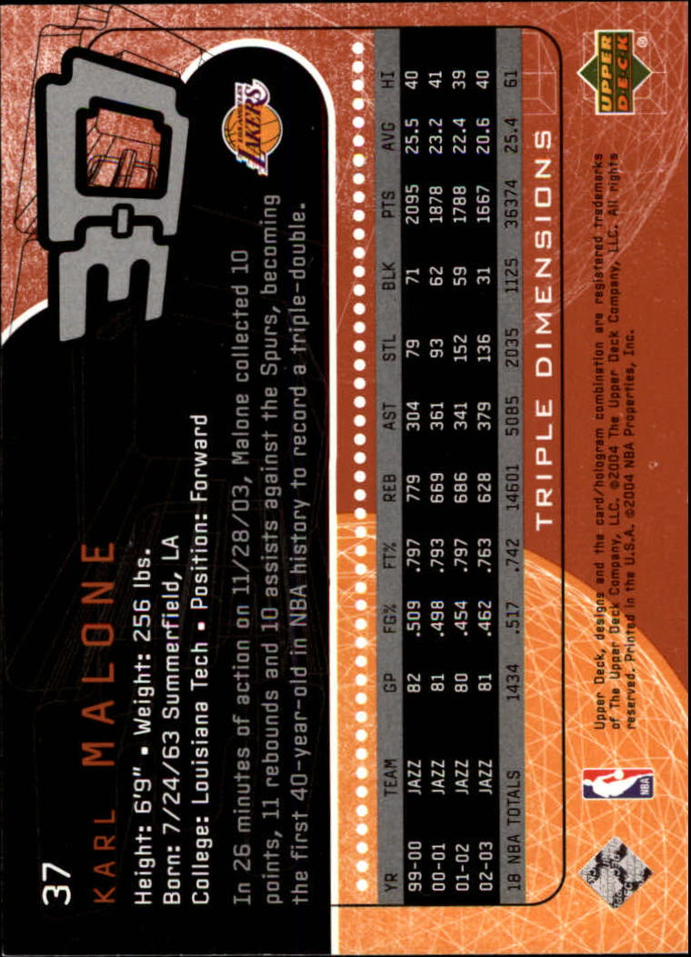 A7096- 2003-04 Upper Deck Triple Dimensions 1-90 You Pick- 15+ FREE US SHIP - Picture 69 of 160