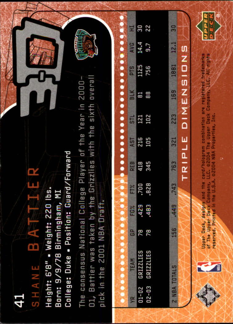 A7096- 2003-04 Upper Deck Triple Dimensions 1-90 You Pick- 15+ FREE US SHIP - Picture 77 of 160