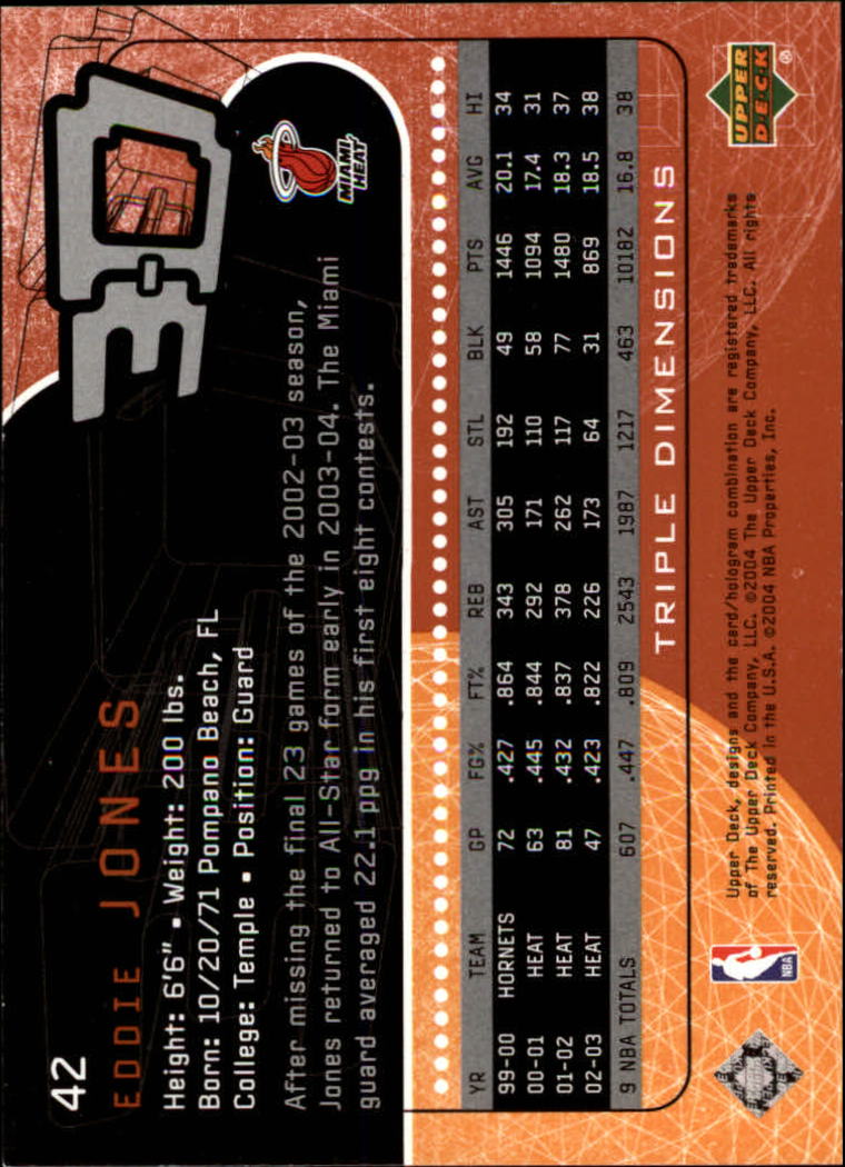 A7096- 2003-04 Upper Deck Triple Dimensions 1-90 You Pick- 15+ FREE US SHIP - Picture 79 of 160