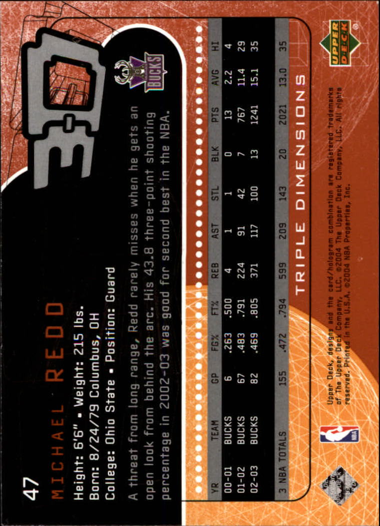 A7096- 2003-04 Upper Deck Triple Dimensions 1-90 You Pick- 15+ FREE US SHIP - Picture 89 of 160