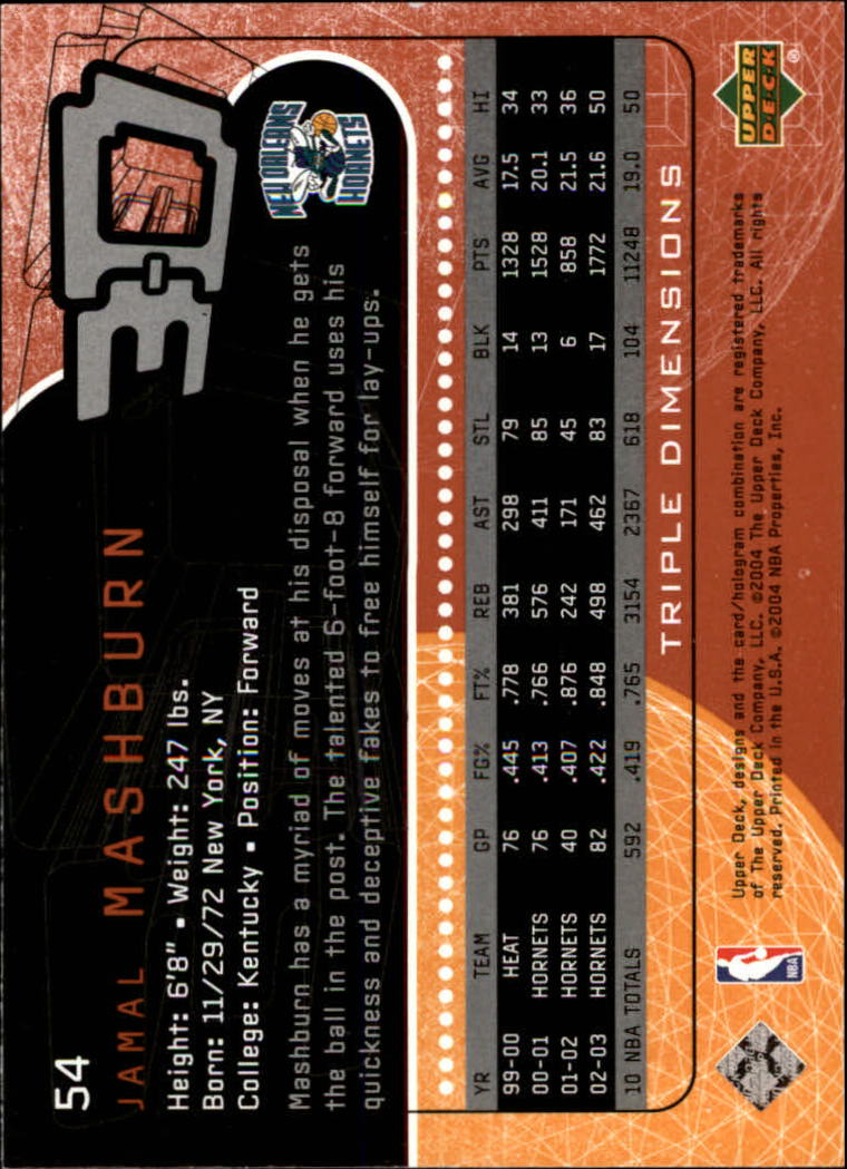 A7096- 2003-04 Upper Deck Triple Dimensions 1-90 You Pick- 15+ FREE US SHIP - Picture 103 of 160