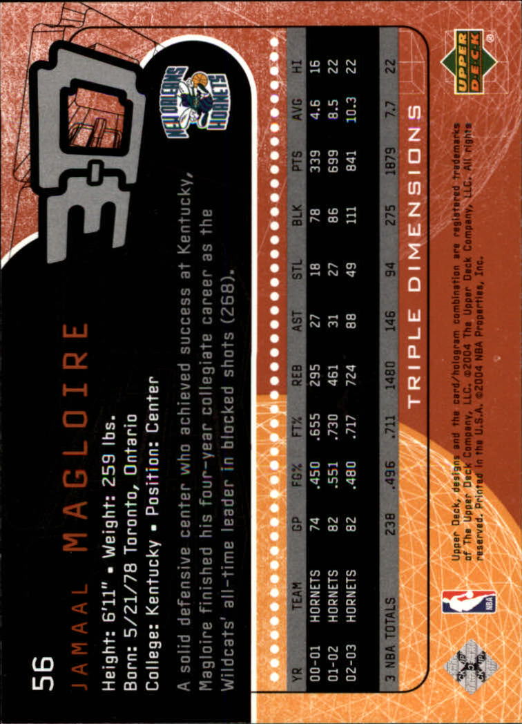 A7096- 2003-04 Upper Deck Triple Dimensions 1-90 You Pick- 15+ FREE US SHIP - Picture 107 of 160