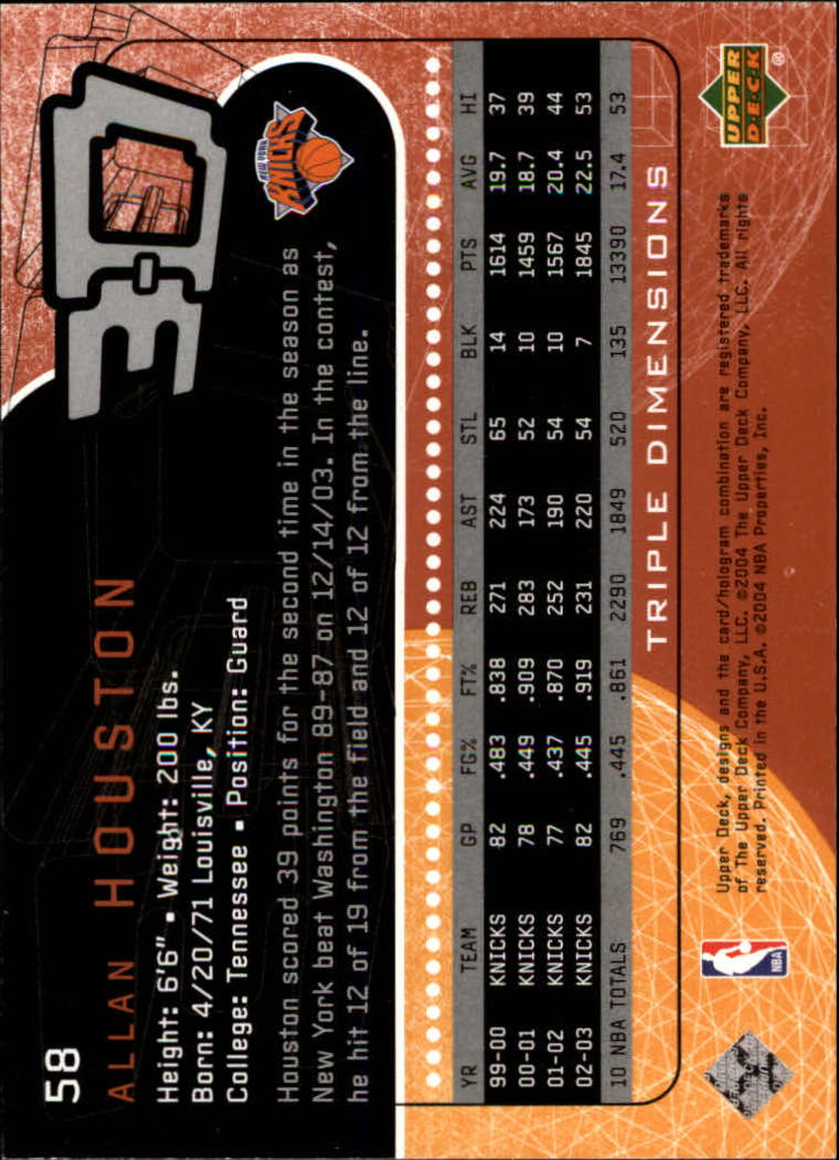 A7096- 2003-04 Upper Deck Triple Dimensions 1-90 You Pick- 15+ FREE US SHIP - Picture 111 of 160