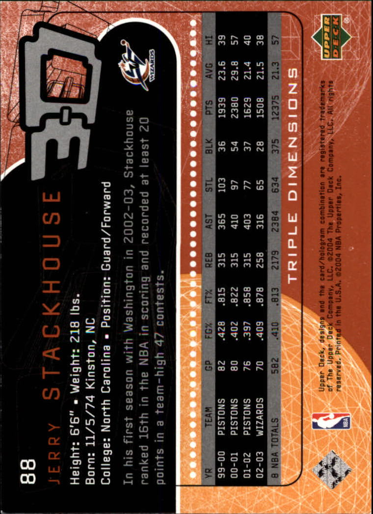 A7096- 2003-04 Upper Deck Triple Dimensions 1-90 You Pick- 15+ FREE US SHIP - Picture 155 of 160