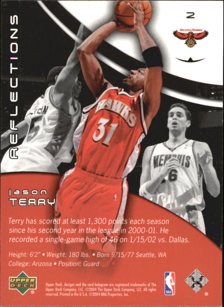 2003-04 Upper Deck Triple Dimensions Reflections #2 Jason Terry back image