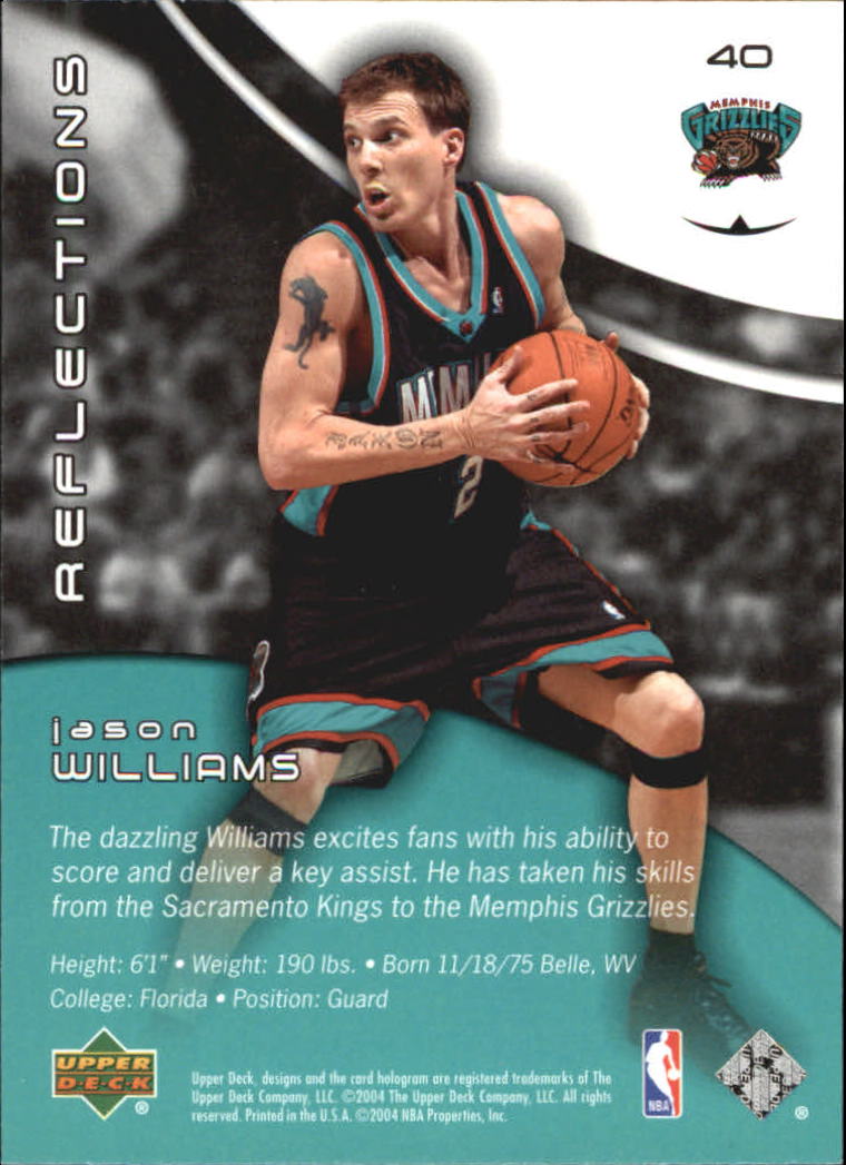 2003-04 Upper Deck Triple Dimensions Reflections #40 Jason Williams back image
