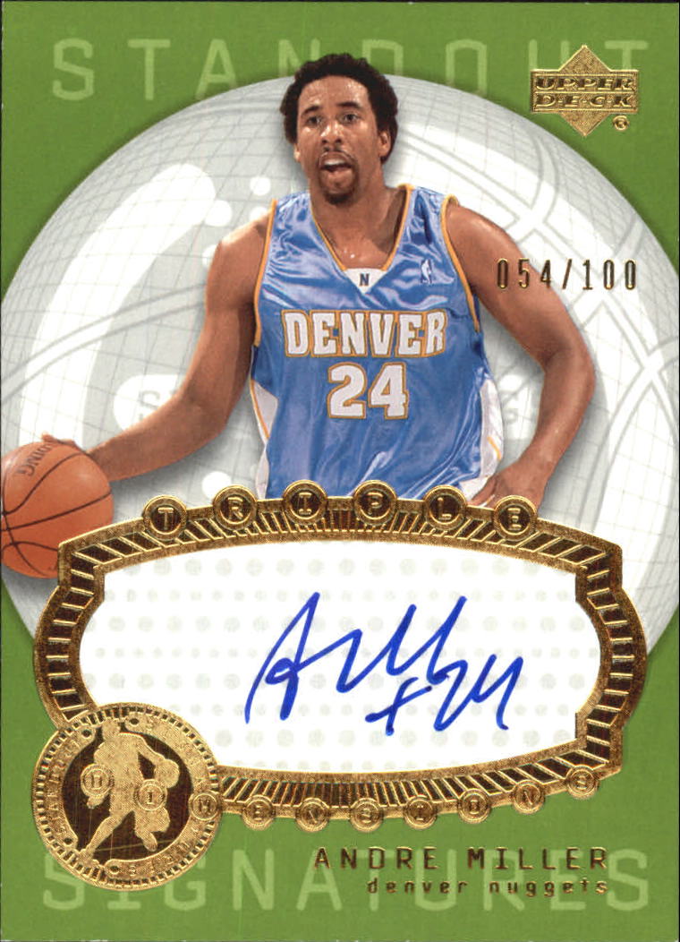 2003-04 Upper Deck Triple Dimensions Standout Sigs #47 Andre Miller