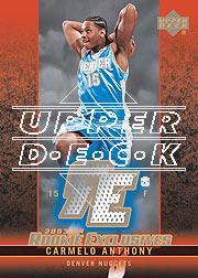 2003-04 Upper Deck Rookie Exclusives Jerseys #J3 Carmelo Anthony